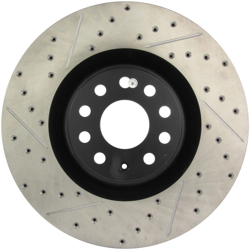 Stoptech 127.33112R StopTech 09 VW Passat CC / 06-09 Passat Slotted & Drilled Right Front Rotor
