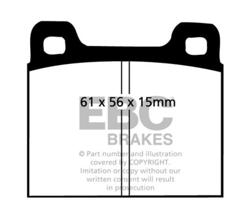 EBC DP4104R 64-69 Porsche 911 2.0 (M Caliper) (Solid front rotor) Yellowstuff Front Brake Pads