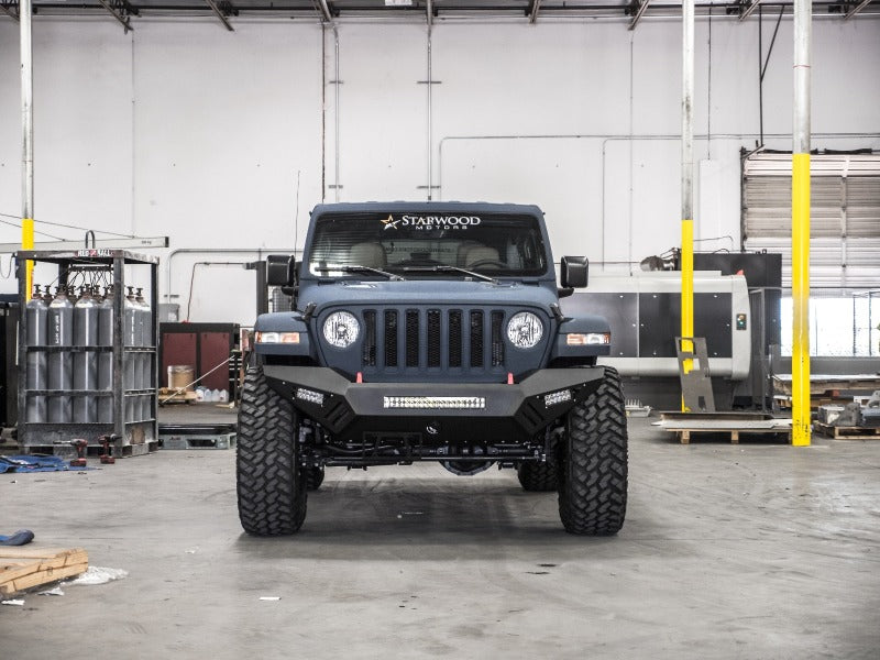 Road Armor 5183XFSPB 18-20 Jeep Wrangler JL SPARTAN Bolt-On Front Bumper Skid Plate Guard - Tex Blk