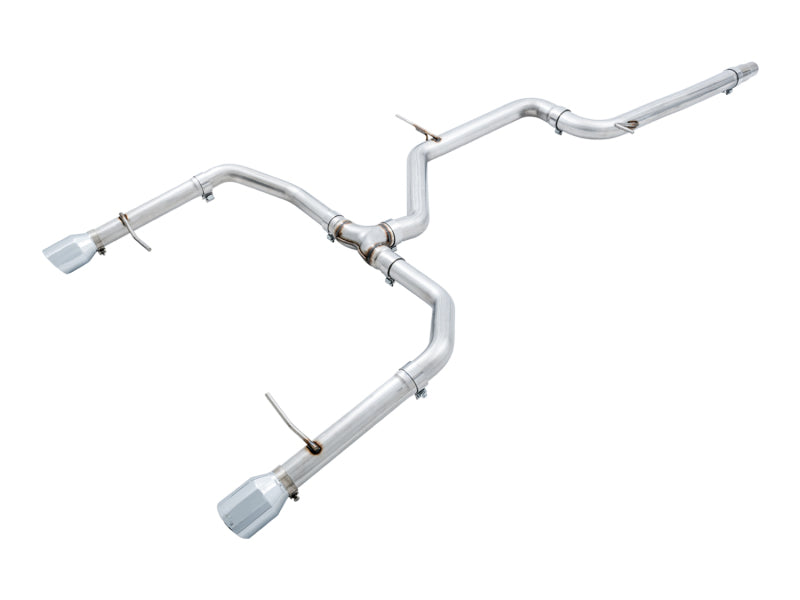 AWE Tuning 3020-22034 18-21 Volkswagen Jetta GLI Mk7 Track Edition Exhaust - Chrome Silver Tips (Fits OEM DP)