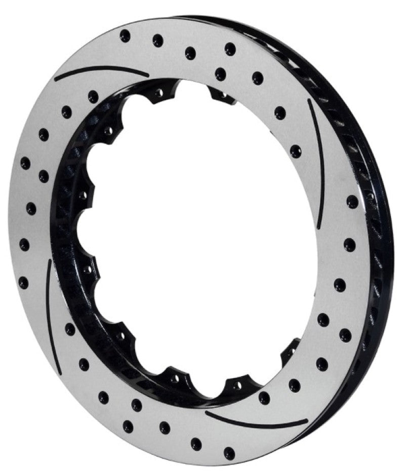 Wilwood 160-8401-BK Rotor-SV-SRP 72 Iron-LH-BLK-Drill 14.00 x 1.10 - 12 on 8.75in