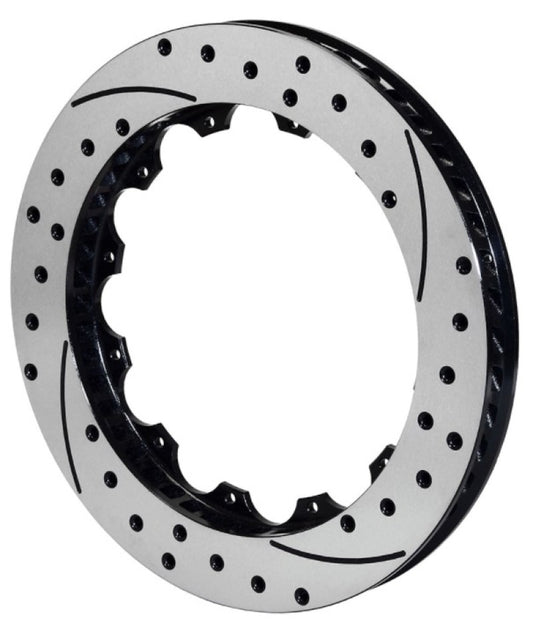 Wilwood 160-8401-BK Rotor-SV-SRP 72 Iron-LH-BLK-Drill 14.00 x 1.10 - 12 on 8.75in