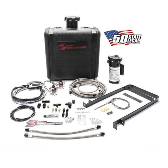 Snow Performance SNO-50100-BRD Stg 3 Boost Cooler Water Injection Kit TD Univ. (SS Braided Line and 4AN Fittings)