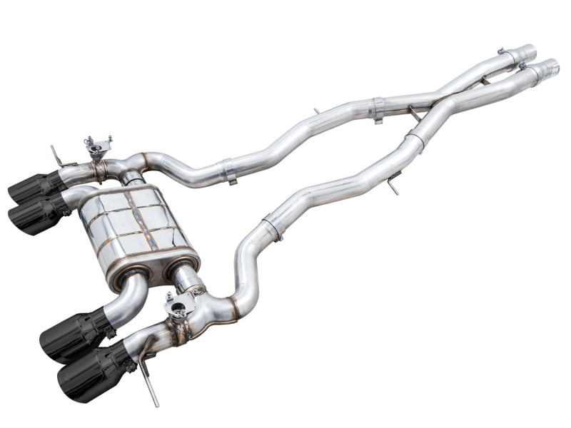 AWE Tuning 3025-42480 AWE SwitchPath Catback Exhaust for BMW G8X M3/M4 - Diamond Black Tips