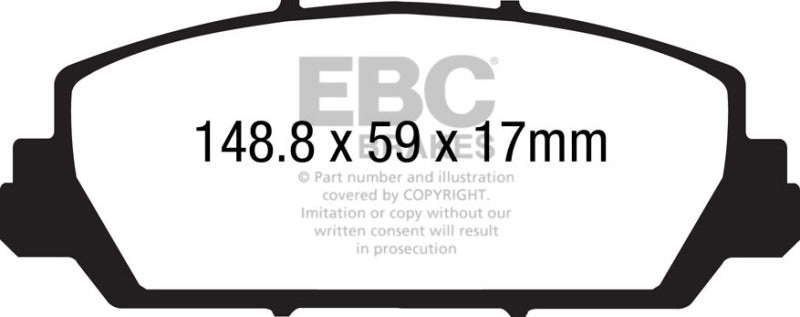 EBC DP31896C 12+ Acura RDX 3.5 Redstuff Front Brake Pads