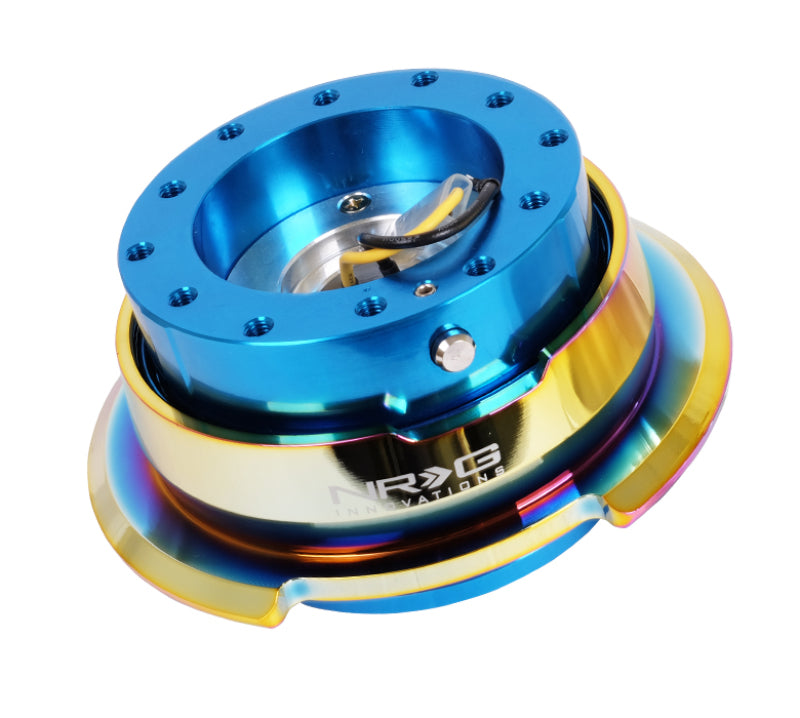 NRG SRK-280BL-MC Quick Release Gen 2.8 - Blue Body / Neochrome Ring