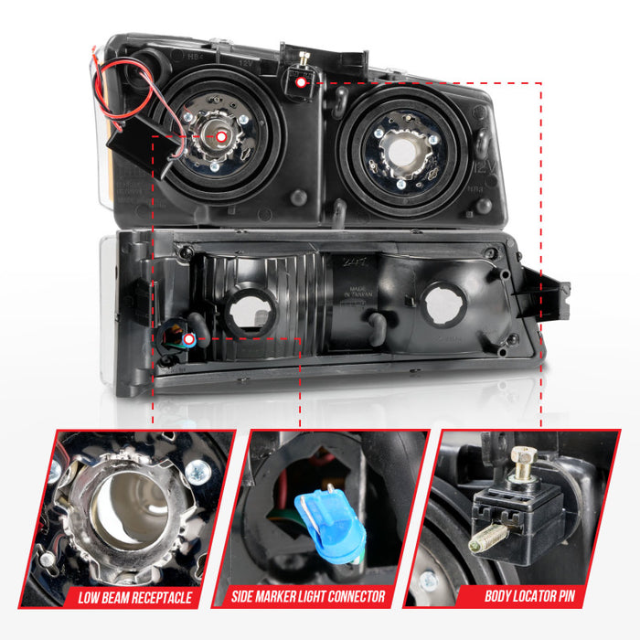 ANZO 111501 ANZ Crystal Headlights
