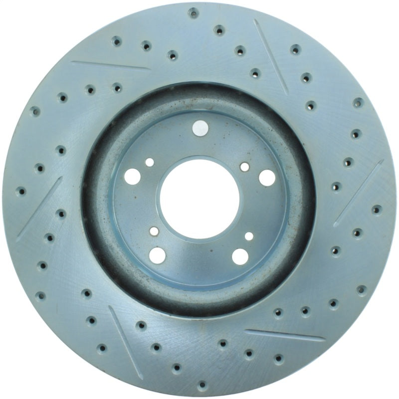 Stoptech 227.40057R StopTech Select Sport 06-15 Honda Civic Si Slotted and Drilled Right Front Rotor