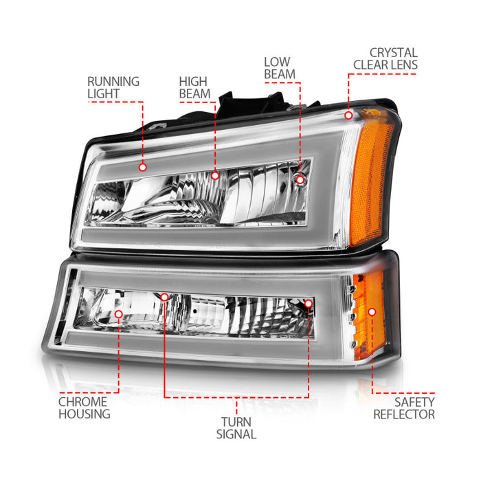 ANZO 111502 ANZ Crystal Headlights