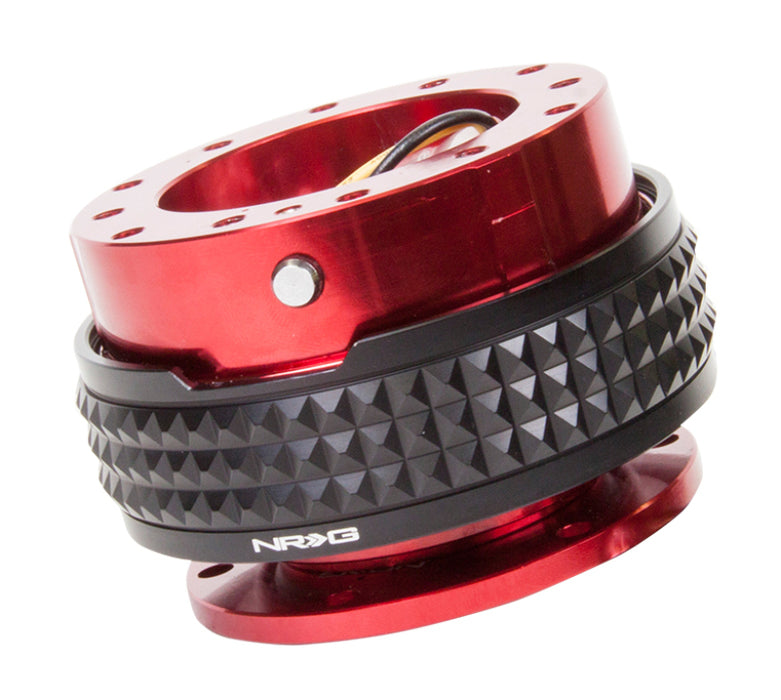 NRG SRK-210RD/BK Quick Release Kit - Pyramid Edition - Red Body / Black Pyramid Ring