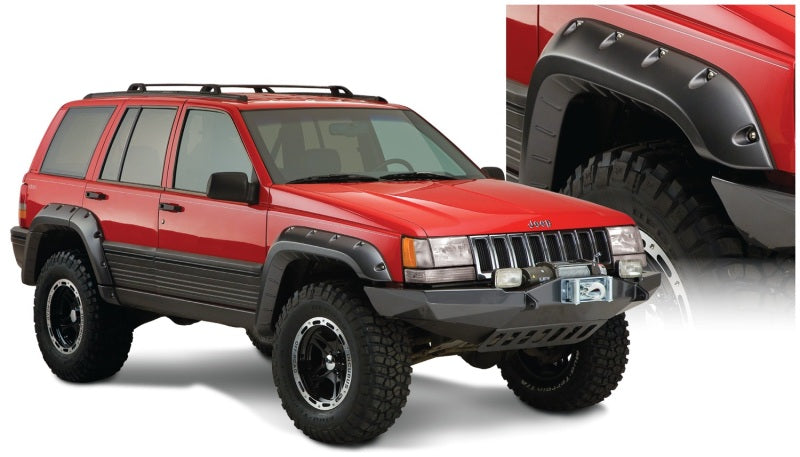 Bushwacker 10916-07 93-98 Jeep Grand Cherokee Cutout Style Flares 4pc - Black