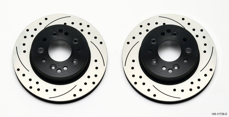 Wilwood 140-11739-D Rotor Kit Rear-Drilled 65-82 Corvette C2/C3 (1Pc Rotors)