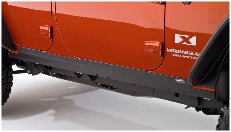 Bushwacker 14012 07-18 Jeep Wrangler Unlimited Trail Armor Rocker Panel and Sill Plate Cover - Black