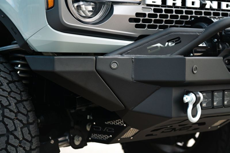 DV8 Offroad FBBR-02 2021+ Ford Bronco Modular Front Bumper Winch Capable w/ Auxiliary Light Mounts