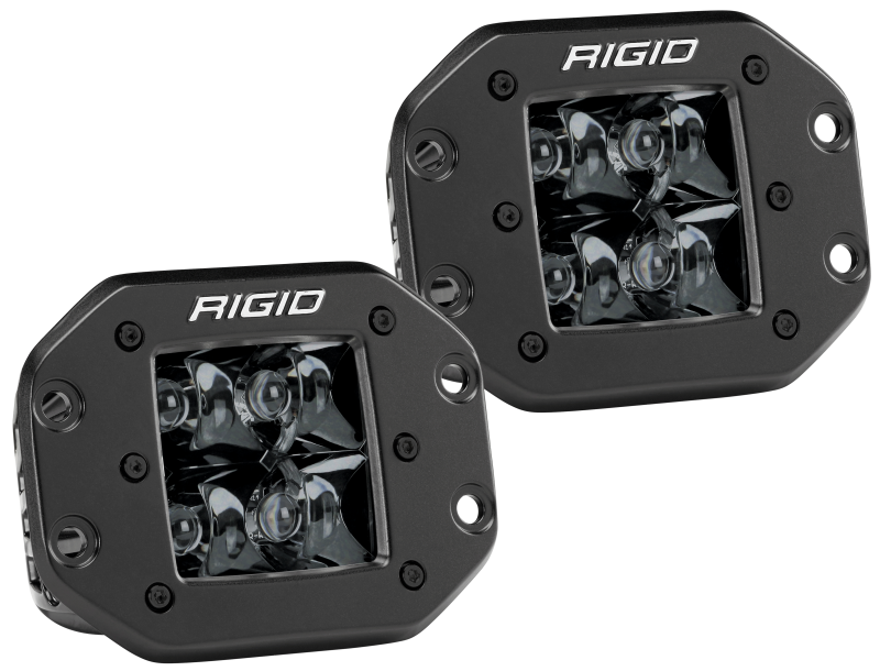 Rigid Industries 212213BLK D2 - Midnight Edition Flush Mount Spot Lights