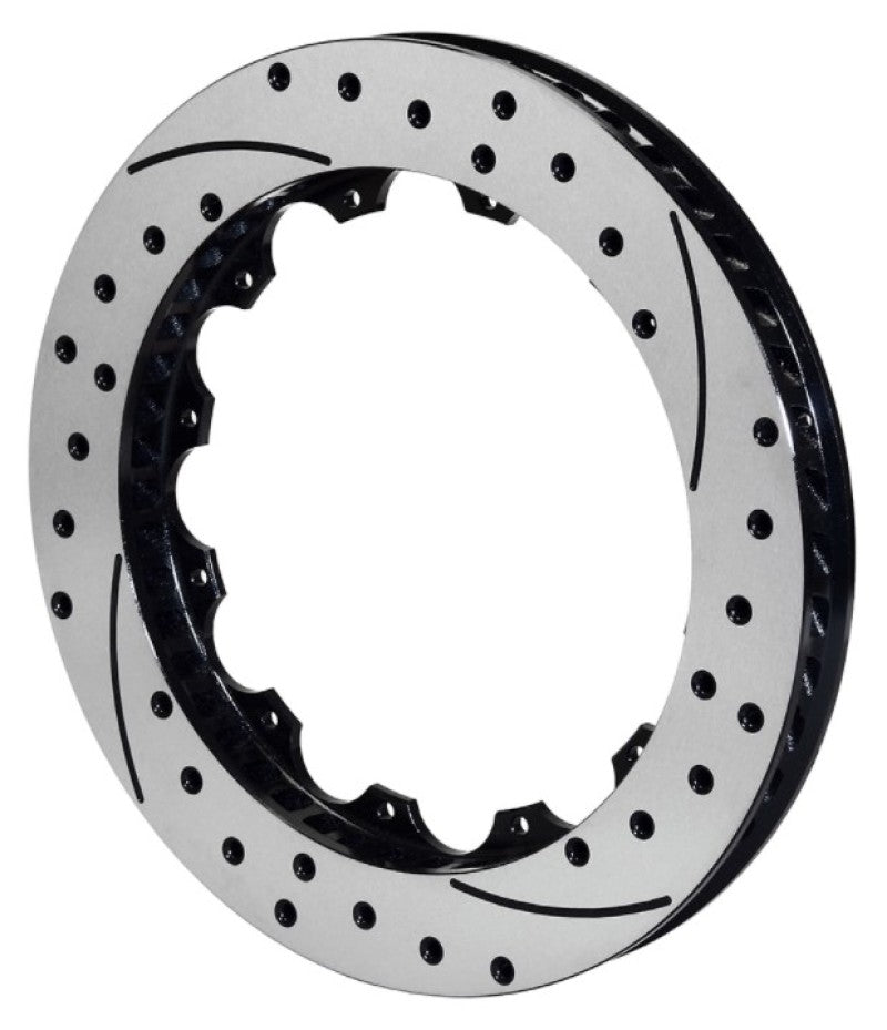 Wilwood 160-9763-BK Rotor-SV-SRP 72 Iron-LH-Drill-BLK 14.25 x 1.25 - 12 on 9.19in