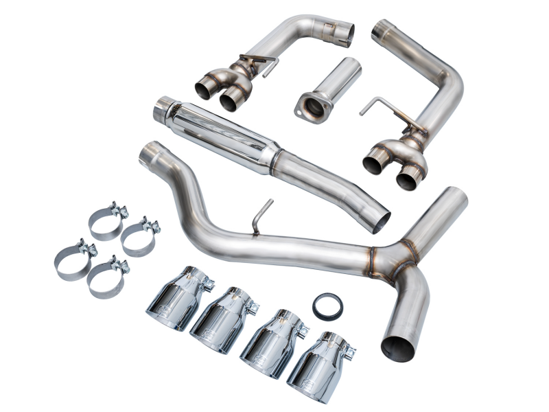 AWE Tuning 3020-42979 2022+ VB Subaru WRX Track Edition Exhaust - Chrome Silver Tips
