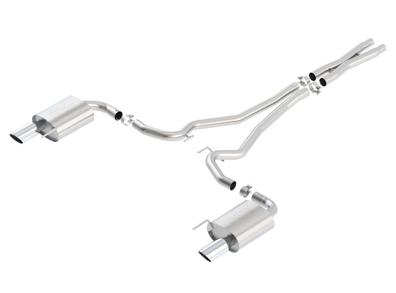 Borla 140591 Atak S Cat-Back 15-17 Ford Mustang GT 5.0L V8 MT/AT 2.5in pipe 4in tip