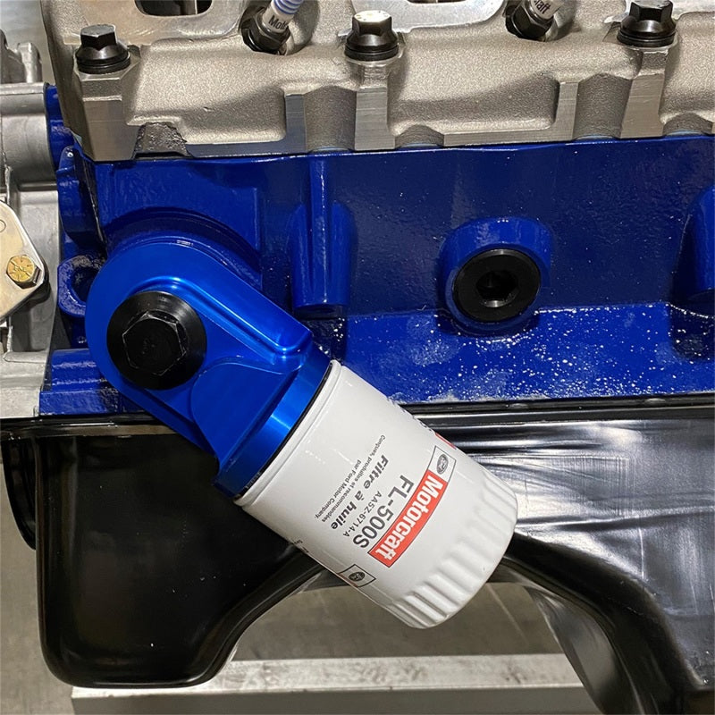 Ford Racing M-6880-B50 Push Rod V8 90 Degree Billet Oil Filter Adapter