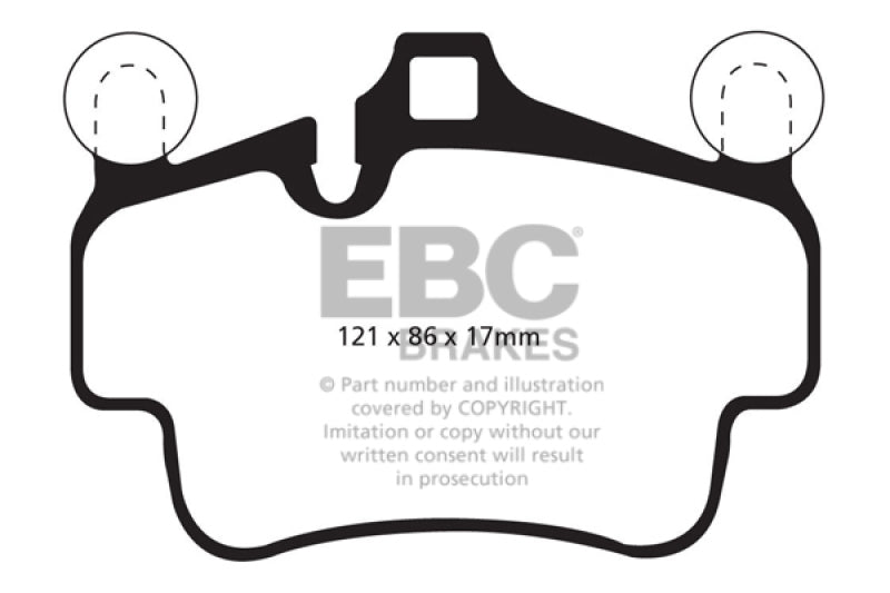 EBC DP32029C 07-08 Porsche 911 (997) (Cast Iron Rotor only) 3.6 Carrera 2 Redstuff Front Brake Pads