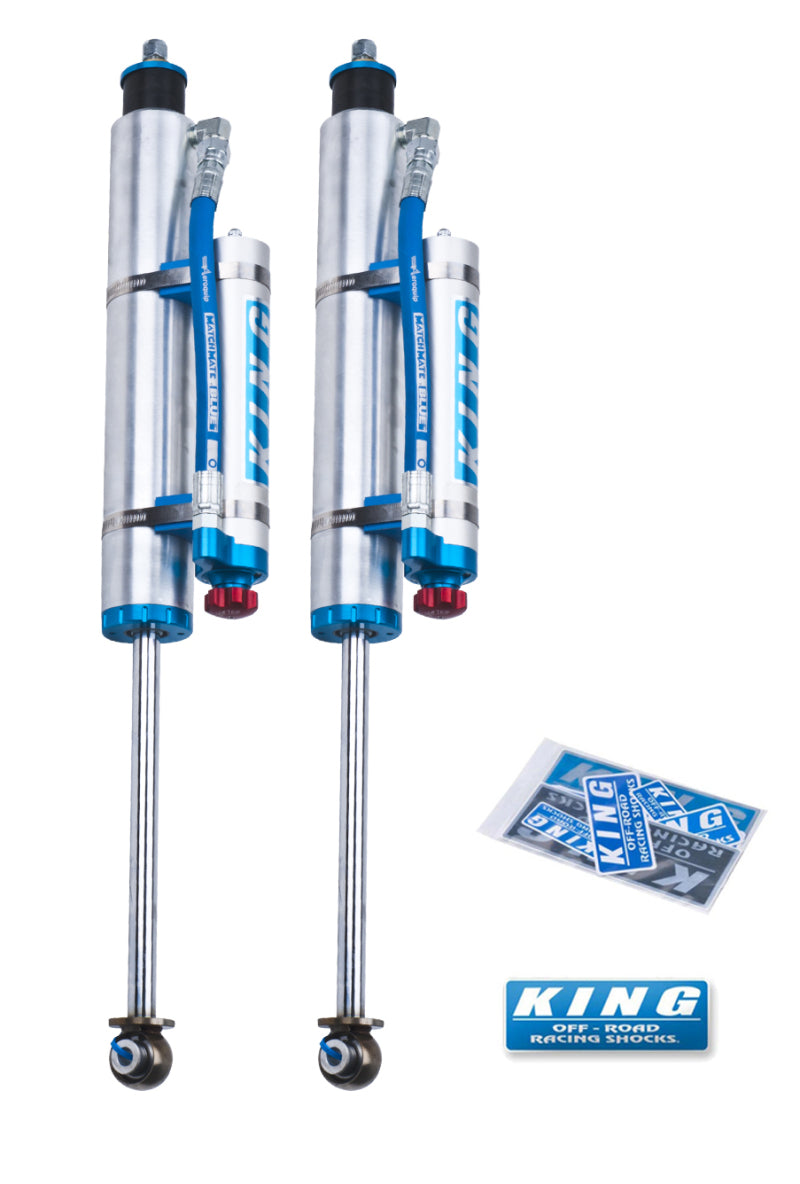 King Shocks 25001-176A 97-06 Jeep Wrangler TJ Front 2.5 Dia Piggy Hose Res Shock 3-5in Lift w/Adjuster (Pair)