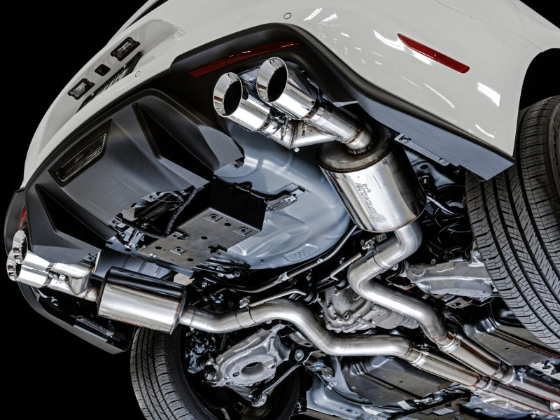 AWE Tuning 3015-42102 2018+ Ford Mustang GT (S550) Cat-back Exhaust - Touring Edition (Quad Chrome Silver Tips)