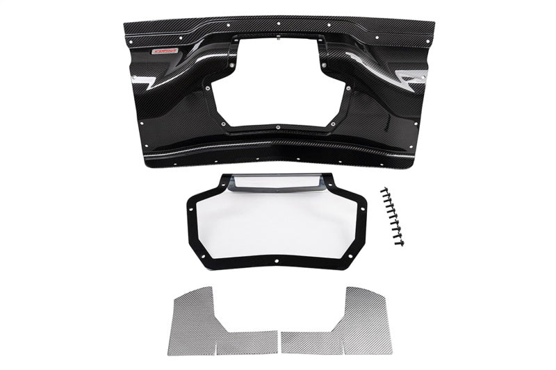 CORSA Performance 44009 Corsa 2020+ Chevrolet Corvette C8/Z06 Carbon Fiber Air Intake Trunk Panel with Polycarbonate