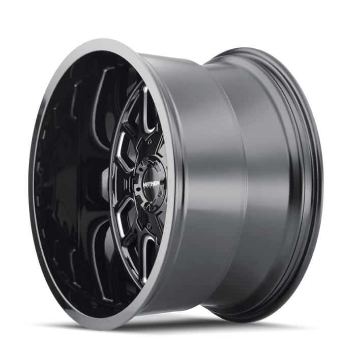 Mayhem 8107-2152BM 8107 Cogent 20x10 / 5x127 BP / -19mm Offset / 87.1mm Hub Black w/ Milled Spokes Wheel