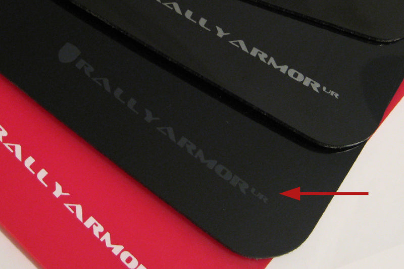 Rally Armor MF1-UR-BLK/GRY 02-07 Subaru WRX/STI/RS/2.5i (Wagons Req. Mod.) Black UR Mud Flap w/Grey Logo