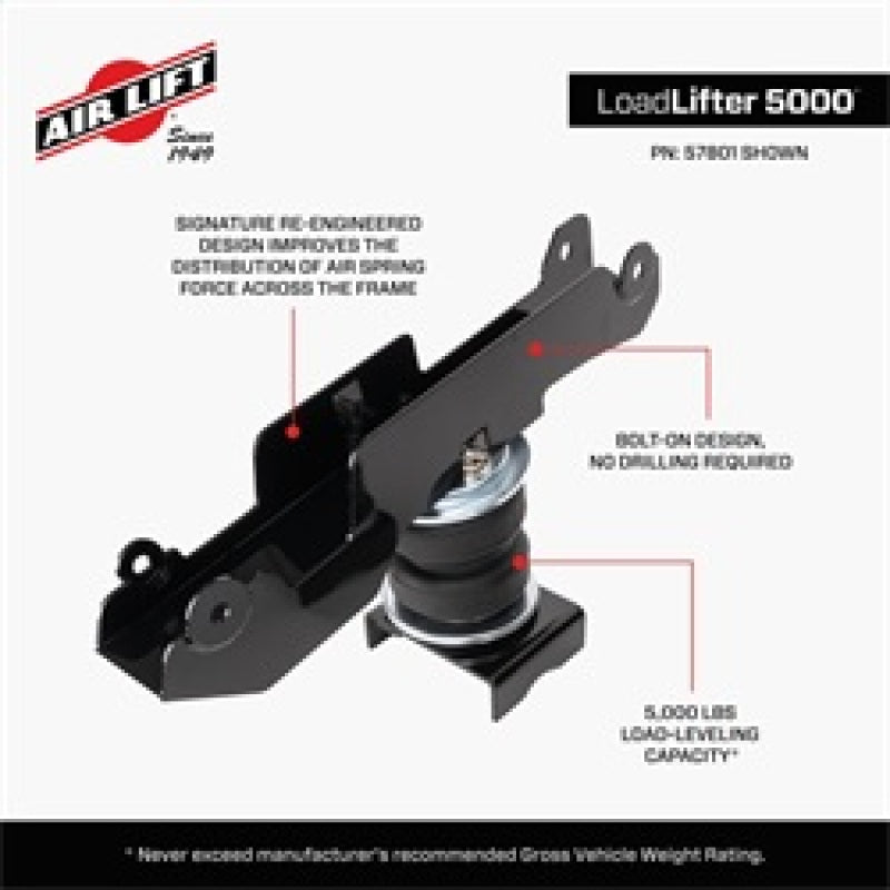 Air Lift 57801 19-24 Mercedes Sprinter Loadlifter 5000 Air Spring Kit