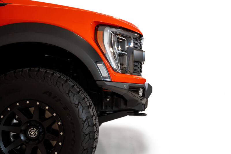 Addictive Desert Designs F210014100103 2021+ Ford Raptor Bomber Front Bumper w/ 3 Baja Designs LP6 Light Mounts