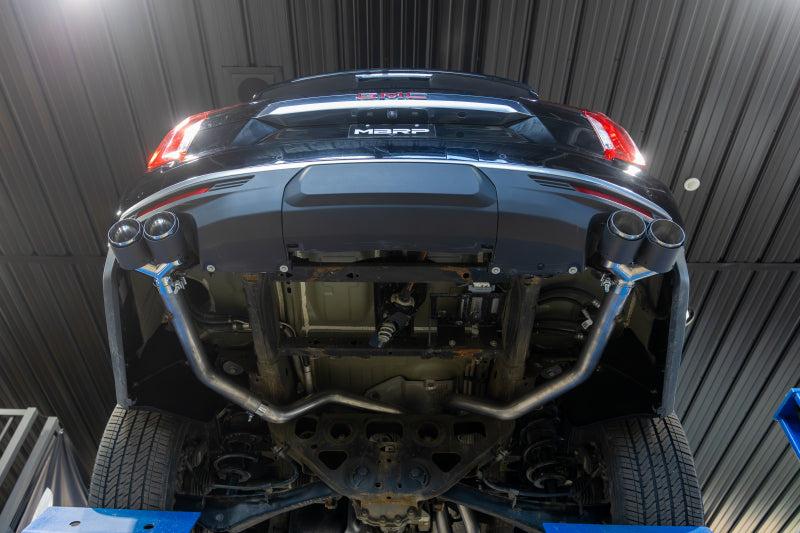 MBRP S50573CF 2021+ Chevy Tahoe / GMC Yukon T304 SS 3in Cat-Back Dual Split Exhaust w/ Quad Carbon Fiber Tips