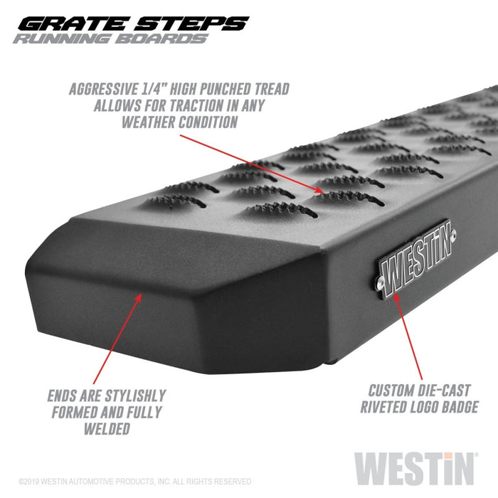Westin 27-74715 Grate Steps Running Boards 68 in - Textured Black