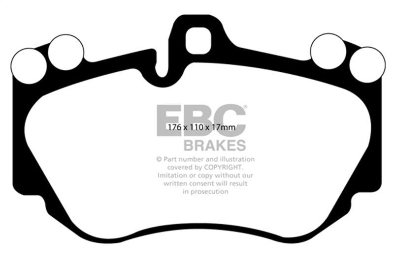 EBC DP31905C 05-10 Lamborghini Murcielago 6.5 (4 Pad set)(Cast Iron Rotors) Redstuff Front Brake Pads