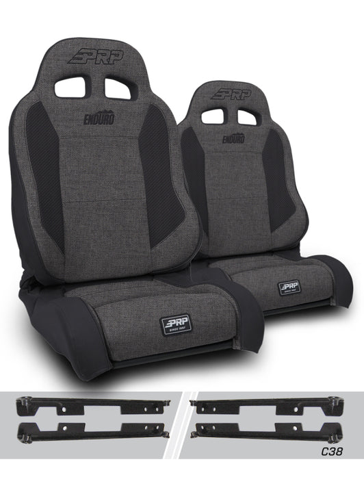 PRP Seats A89010-C38-54 PRP Jeep Wrangler Enduro Elite Reclining Seat - Grey