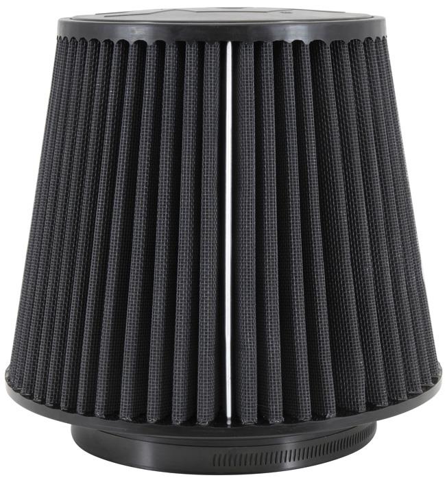 K&N Engineering RU-5177HBK K&N Universal Rubber Filter-Round Tapered 6in Flange ID x 9in Base OD x 6.625in Top OD x 7.5in H