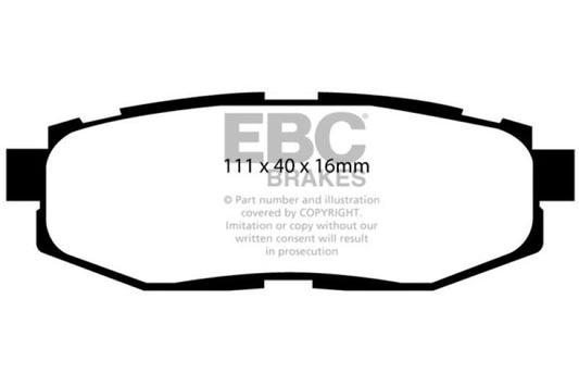 EBC 10-14 Subaru Legacy 2.5 GT Bluestuff Rear Brake Pads