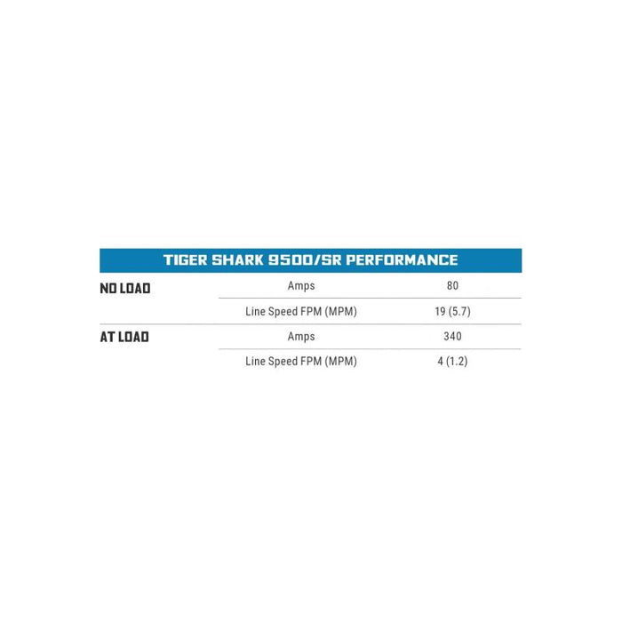 Superwinch 1595201 9500 LBS 12V DC 3/8in x 80ft Synthetic Rope Tiger Shark 9500 Winch