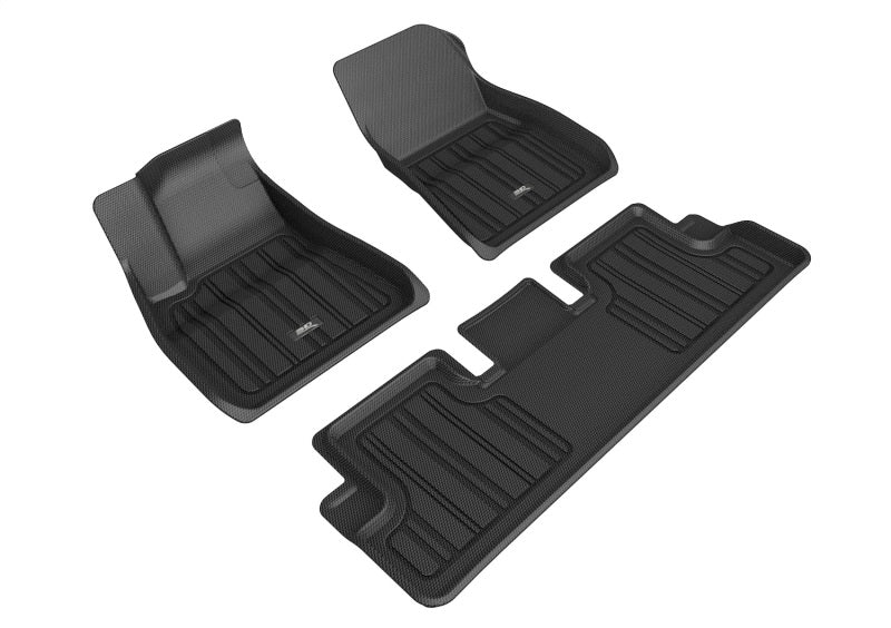 3D MAXpider E1TL02601809 2020-2022 Tesla Model 3 Elitect 1st & 2nd Row Floormats - Black