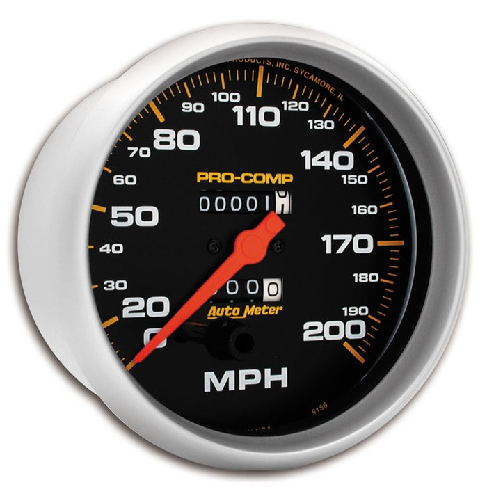 AutoMeter 5156 Gauge Speedometer 5in. 200MPH Mechanical Pro-Comp