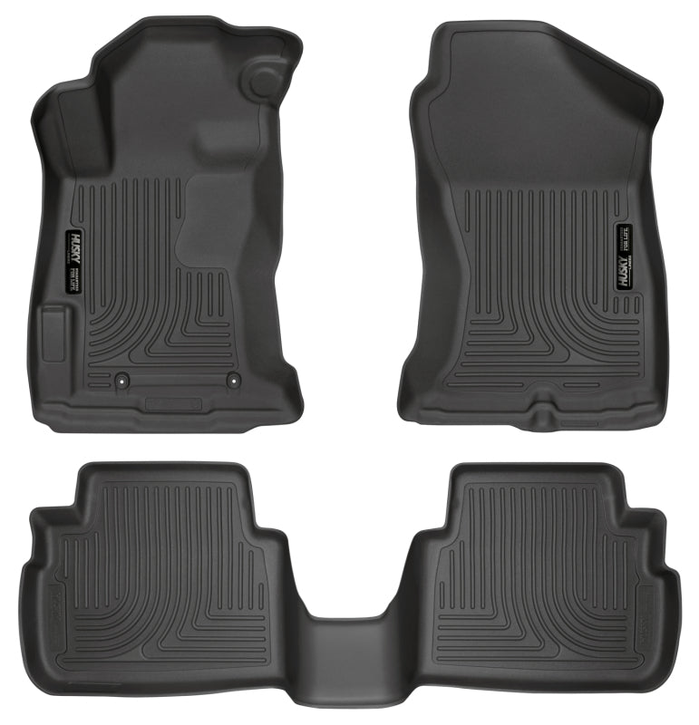 Husky Liners 99661 2017 Subaru Impreza Weatherbeater Black Front & 2nd Seat Floor Liners