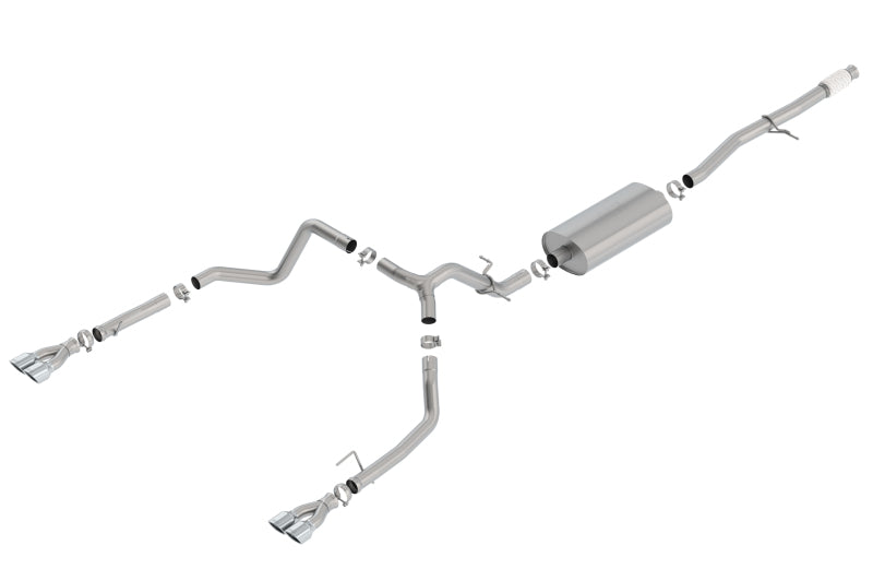 Borla 140780 2019 Chevy Silverado 1500 5.3L V8 CC SB 147.4in WB Touring Cat-Back w/ Quad Square Tips