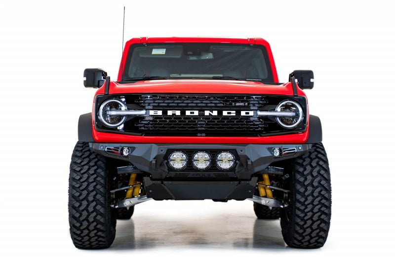 Addictive Desert Designs F230194130103 21-22 Ford Bronco Bomber Front Bumper (w/ 3 Rigid 360 Mounts)