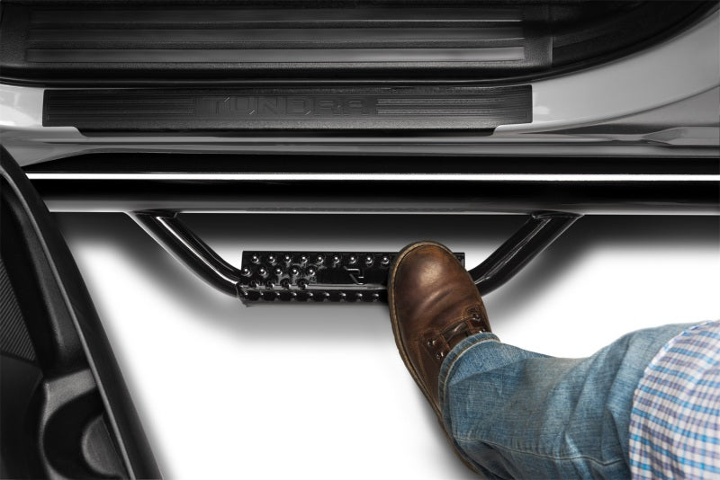 N-Fab T1678CC Nerf Step 16-17 Toyota Tacoma Double Cab - Gloss Black - Cab Length - 2in