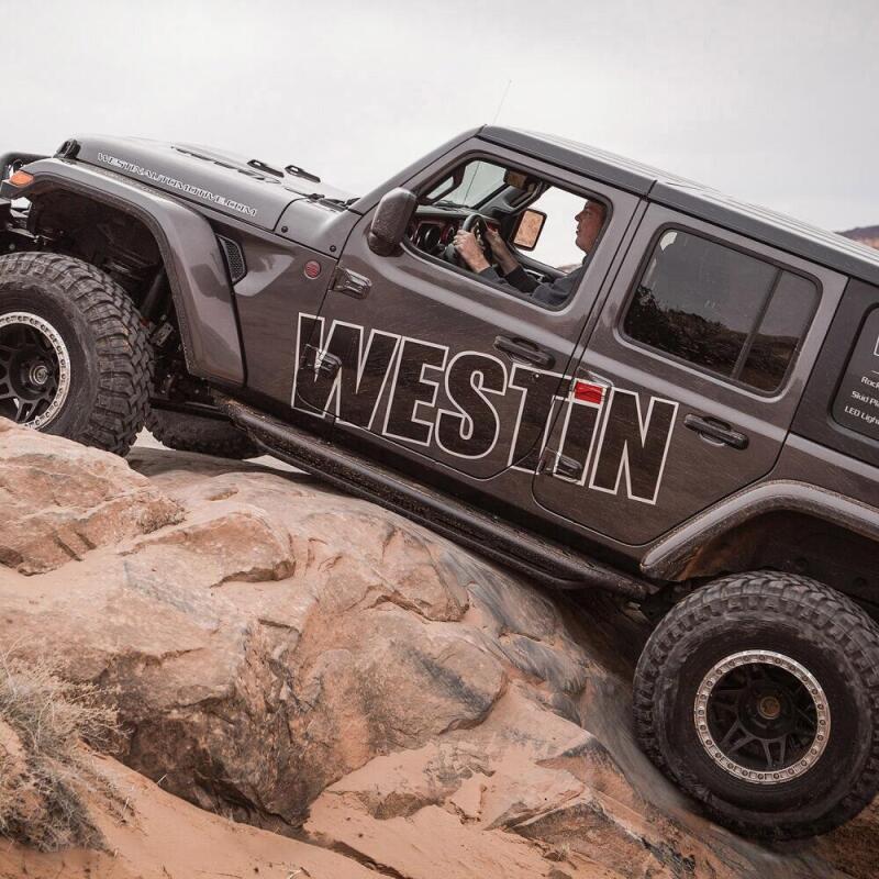 Westin 42-6025 /Snyper 2018+ Jeep Wrangler JL Unlimited 4DR Triple Tube Rock Rail Steps - Textured Black