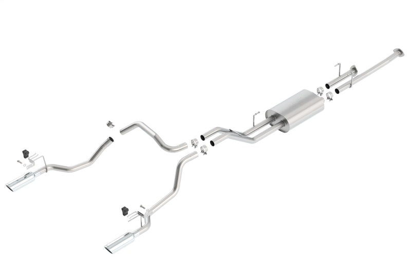 Borla 140638 14-15 Toyota Tundra 4.6L/5.7L Crew Max SB DC SB Touring Cat Back Exhaust Dual Split Rear Exit