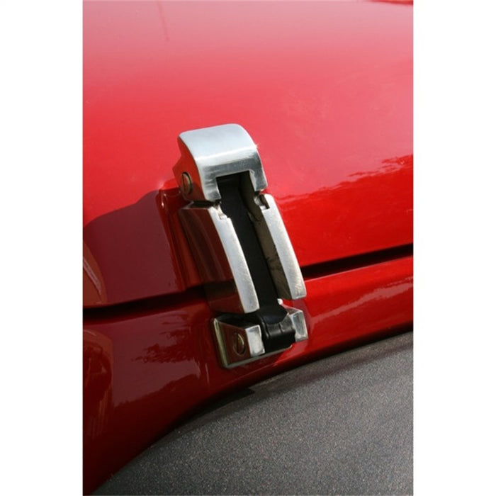 Rugged Ridge 11116.06 07-18 Jeep Wrangler Stainless Steel Hood Catch Set