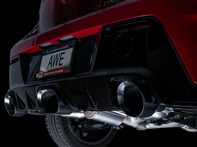 Awe Tuning GR Corolla Exhaust Triple Outlet Black Tips AWE3020-53472