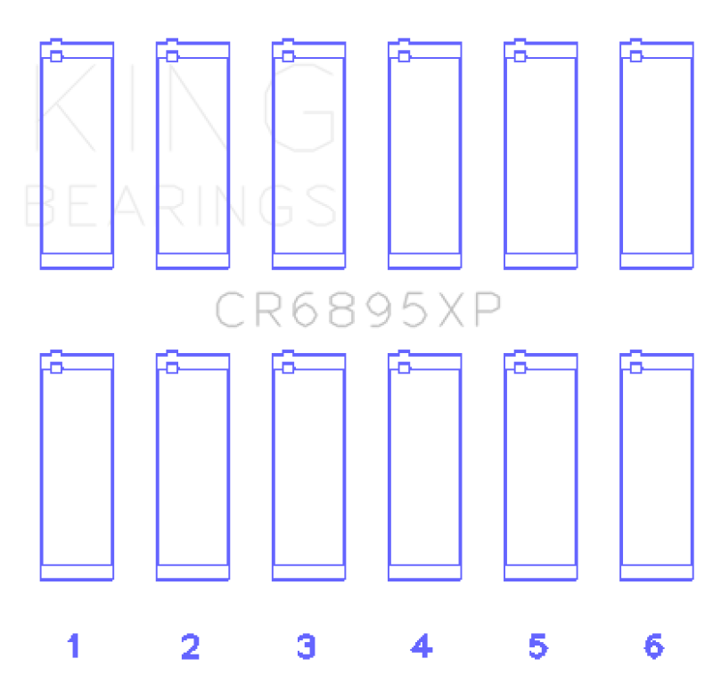 King Engine Bearings CR6895XPSTDX Ford Ecoboost 3.5L V6 (Size STDX) Tri Metal Connecting Rod Bearing Set