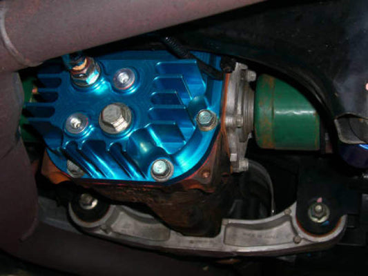 Cusco 692 008 AL Rear Differential Cover Blue Increased Capacity Subaru Impreza WRX STi (R180 End)